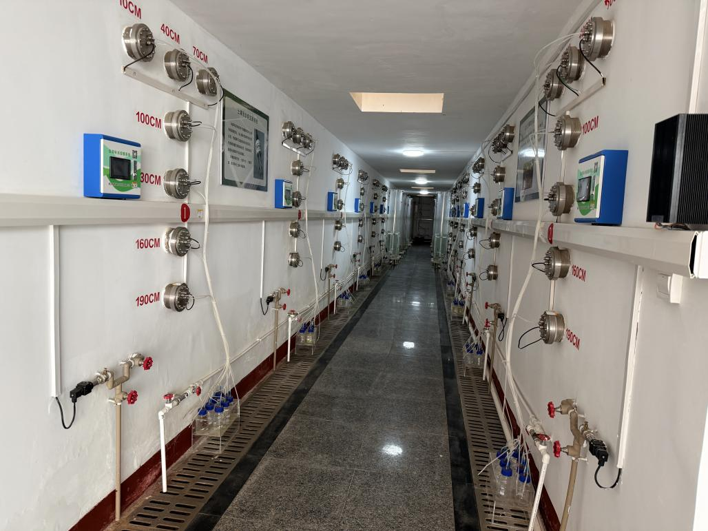 位山灌区灌溉试验站地下观测廊道。聊城市位山灌区管理服务中心供图